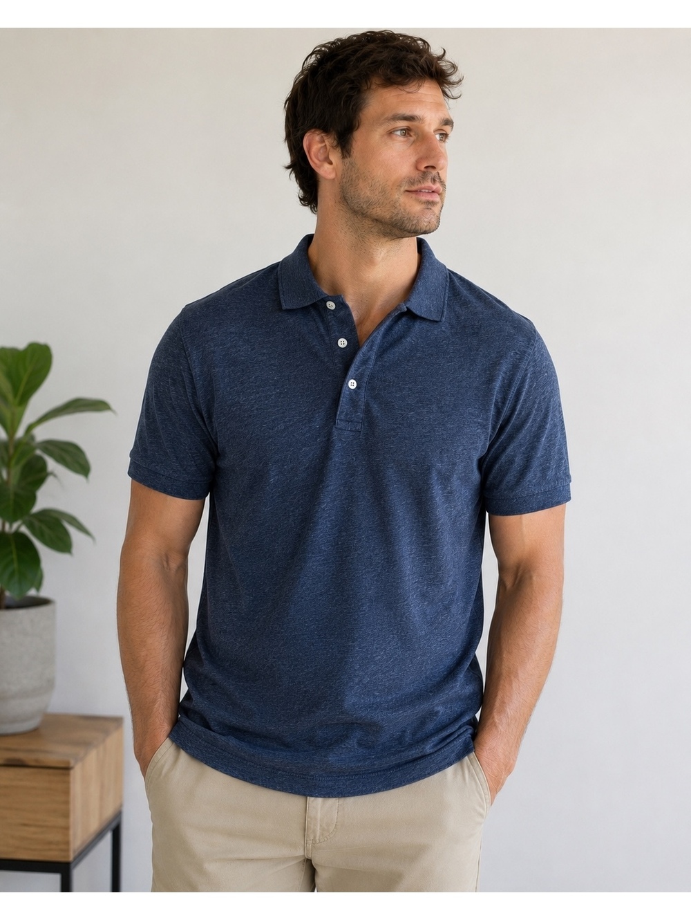 Bonobos Standard Fit Navy 100% Cotton Short Sleeve Polo Shirt Men’s Medium